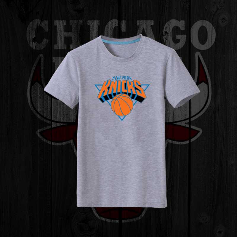 Men's Knicks Fresh Logo Gray Short Sleeve T-Shirt FengYun,We sell and wholesale Men's Knicks Fresh Logo Gray Short Sleeve T-Shirt FengYun on line form chian!